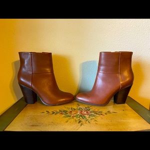 Brown Leather Booties